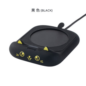 Cross-Border 75-Degree Smart Heating Coaster with Four-Level Adjustment, Cute Pet-Themed Warm Cup Mat, Coffee Constant Temperature Coaster, Milk Heating Pad